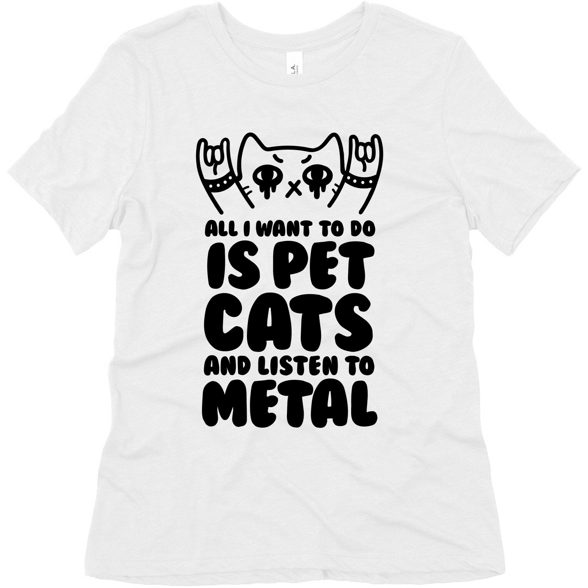All I Want To Do Is Pet Cats And Listen To Metal Women's Triblend Tee